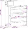 vidaXL Schuhschrank Sonoma-Eiche 100,5x28x100 cm Produktbild-Vorschau 7