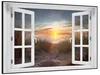 Wallario Wandbild mit Fenster-Illusion: Sonnenuntergang am Produktbild-Vorschau 2