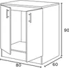 Spülenunterschrank >KIRA< in Weiß glänzend/Mattweiß - Produktbild-Vorschau 4