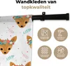 MuchoWow® Wandteppich Wandbehang Hirsche - Blumen - Blätter Produktbild-Vorschau 3