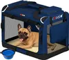CADOCA® Cage de transport M Bleu pour animaux chien chat Voir les images du produit 1