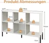 COSTWAY Bücherregal mit 6 Fächern, Standregal mit erhöhten Produktbild-Vorschau 3