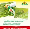 A collage of images showing a hand holding a spray bottle of Neudorff Spruzit AF Schädlingsfrei, a close-up of an aphid on a leaf, and text describing the product's benefits and ingredients. Produktbild-Vorschau