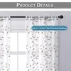 Easy Home Vyšívané voálové záclony – 140 x 145 cm Průhledné Náhled obrázku produktu 5