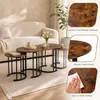 KOMFOTTEU Couchtisch 3er Set, Sofatisch oval mit 2 Produktbild-Vorschau 4