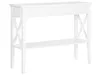 BELIANI Konzolový stolek bílý MDF 100 x 35 cm 2 zásuvky Náhled obrázku produktu 5