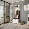 Armoire LIVIA – Ensemble vestiaire avec miroir et cintres, Voir les images du produit 1
