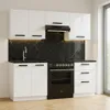 ULWEHOME | Küchenzeile 180 cm Weiß Hochglanz, Produktbild-Vorschau 4
