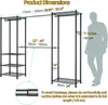Wytrzymały wieszak na ubrania, 230*35*180cm, z półkami o Podgląd zdjęcia produktu 6