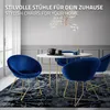 Sedia da pranzo ML-Design con schienale rotondo, blu, in Anteprima dell’immagine prodotto 5
