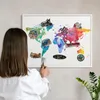 Magnettafel 80x60 cm mit weißem Rahmen - Magnetische Produktbild-Vorschau 2