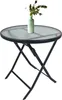 VCM Gartentisch rund Ø 70 cm, Metall Tisch mit Glasplatte, Produktbild-Vorschau 1