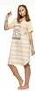 Adorable Ladies' Striped Teddy Bear Nachthemd Pyjamas Produktbild-Vorschau 5