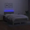 The Living Store Boxspringbett mit Matratze & LED Hellgrau Produktbild-Vorschau 5