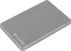 A silver Verbatim external hard drive is shown from a slightly elevated angle on a white background. Podgląd zdjęcia produktu