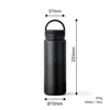 Trinkflasche Edelstahl 500ml Thermo Flasche Sport Isolierflasche Schwarz Vinsun Produktbild-Vorschau