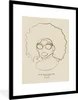 MuchoWow® Gerahmtes Poster Linienkunst - Frau - Text - Produktbild-Vorschau 1