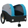 vidaXL Rimorchio per biciclette nero e blu 45 kg di ferro Anteprima dell’immagine prodotto 4