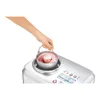 A hand is holding an ice cream maker bowl filled with pink ice cream over the ice cream maker machine. Náhled obrázku produktu