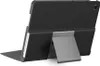 The back of a black tablet case with a built-in stand. Produktbild-Vorschau