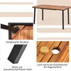 COSTWAY Gartentisch Esstisch mit Schirmloch, Terrassentisch Produktbild-Vorschau 3