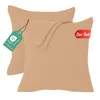 Jersey Kissenbezug 2er Set 50x50 cm 100% Baumwolle Beige Produktbild-Vorschau 2