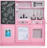 Set da cucina per bambini con lavagna, rosa, 82x24x80 cm Anteprima dell’immagine prodotto 1