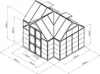 Palram - Canopia Aluminium Gewächshaus Victory Anthrazit Produktbild-Vorschau 7