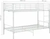 vidaXL Lit superposé blanc métal 90×200 cm Voir les images du produit 8