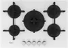 Whirlpool GOA 7523/WH, Biały, Wbudowany, 75 cm, Gaz, Szkło, Podgląd zdjęcia produktu 1