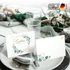 50 Tischkarten 'Schön, dass du da bist', Greenery Efeu Produktbild-Vorschau 4