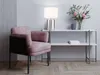 LED Tischlampe mit Keramikfuß Silber Antik & Lampenschirm Produktbild-Vorschau 5