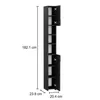 Badschrank Hochschrank schmal schwarz matt - 182x20x24 cm Produktbild-Vorschau 3