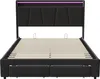UnboxG Čalouněná postel 160x200cm s USB nabíjecím Náhled obrázku produktu 16