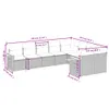 The Living Store 9-tlg. Garten-Sofagarnitur mit Kissen Grau Produktbild-Vorschau 7