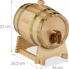 Relaxdays 10027852 Dřevěný sud 1,25 l, s podstavcem, Náhled obrázku produktu 4