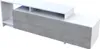 A modern TV stand with a white top and a gray concrete-effect front panel. Náhled obrázku produktu
