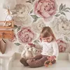 Adesivo murale fiori peonie foglie natura tatuaggio murale Anteprima dell’immagine prodotto 5