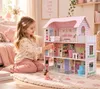 Rijoka Puppenhaus aus Holz mit Möbeln 8st | 3 Etagen Produktbild-Vorschau 2