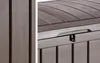 A close-up view of a brown storage box with a wood-grain texture. Podgląd zdjęcia produktu