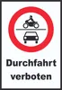 Durchfahrt verboten Krad und PKW Symbol Schild A3 Produktbild-Vorschau 1