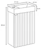 Badplaats Gäste-WC Waschtisch Set Bosco 40 x 22 cm Walnuss Produktbild-Vorschau 6