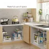 organizzatore da cucina bianco, scaffale sottolavello a 2 Anteprima dell’immagine prodotto 2