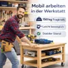 4er Set Schwerlastrollen mit Bremse – Lenkrollen bis 400 kg Produktbild-Vorschau 6