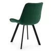 A green upholstered chair with black legs, shown from the back. Podgląd zdjęcia produktu