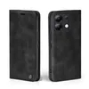 A black flip case for a smartphone is shown from two angles against a white background. Produktbild-Vorschau