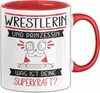Wrestlerin Und Prinzessin Tasse Geschenk Für Eine Produktbild-Vorschau 1