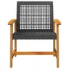 Design Gartenstühle 2 Stk. Schwarz Poly Rattan und Produktbild-Vorschau 4