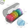 WELLGRO runde Tablettenbox für 7 Tage - Pillendose bunt 2 Produktbild-Vorschau 2