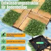 Bettizia 55 Stück Holzfliesen mit Kunstrasen 5 qm, 30x30cm Produktbild-Vorschau 5